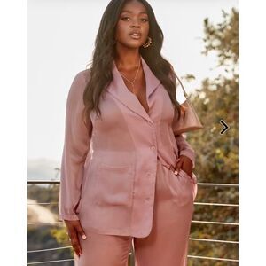 FTF Sheer Button-Down Shirt